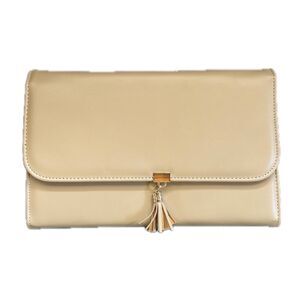 NWOT Matein Tri-Fold Snap Closure Tassel Charm Travel Jewelry Organizer Case